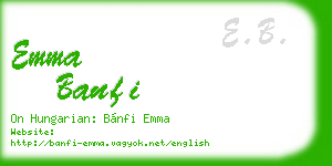 emma banfi business card